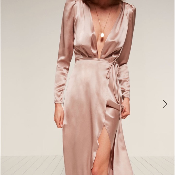 gabrielle silk wrap dress